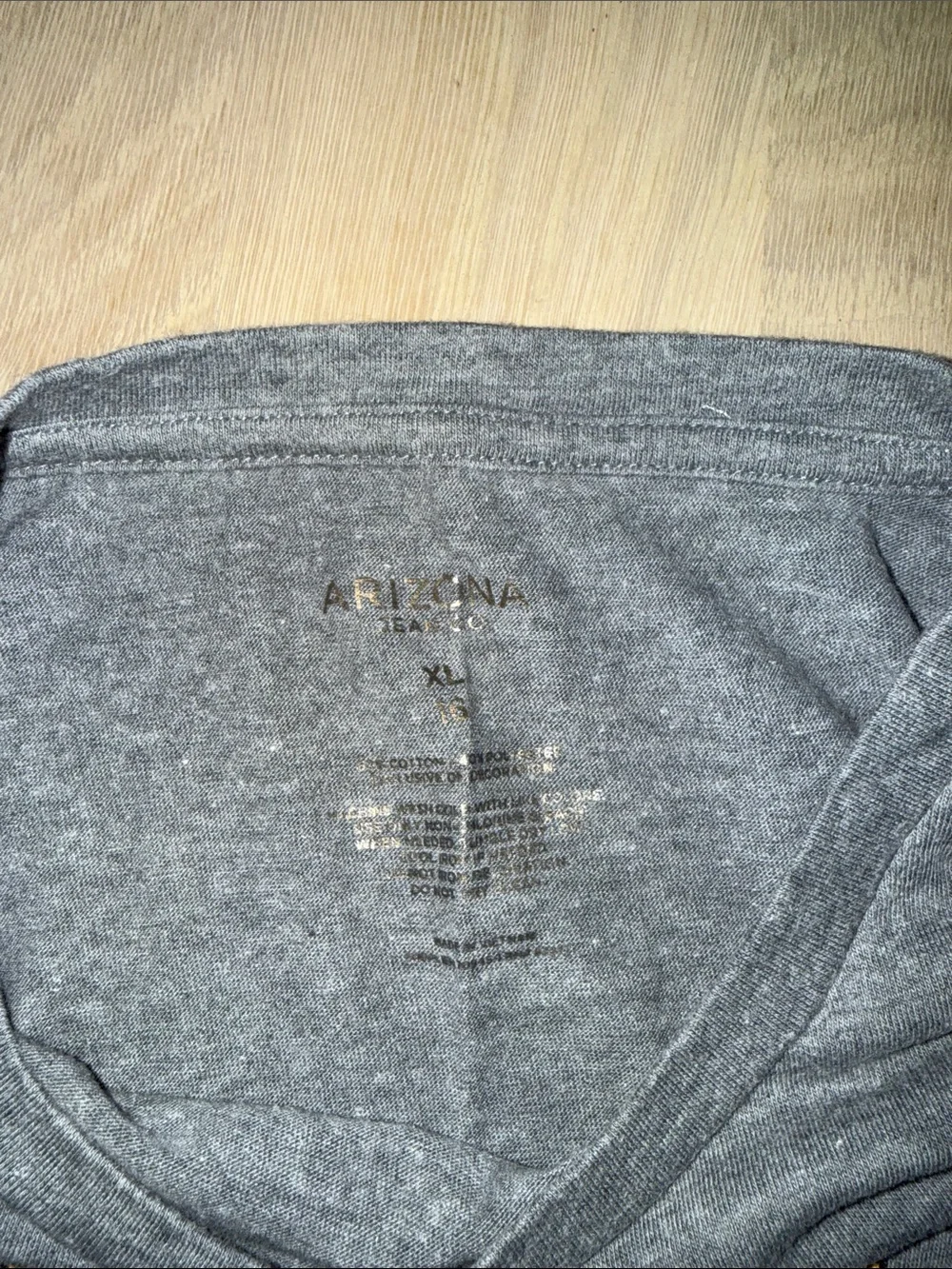 Arizona Jean Company Grey Tee with Tiger Head and Pink Roses